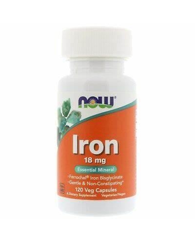Iron 18 mg 120 Caps-NOW